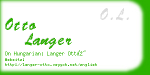 otto langer business card